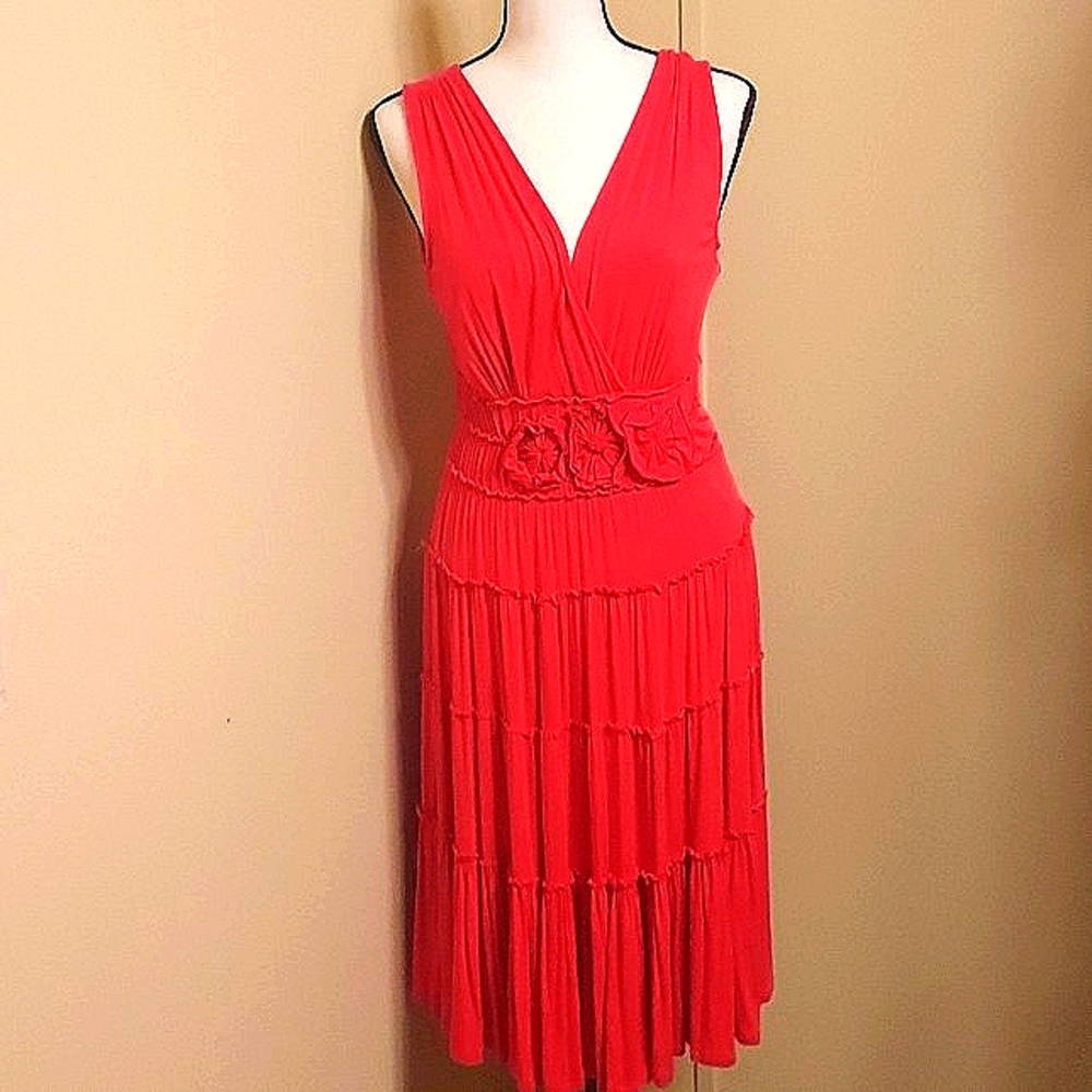 Tiered surplice dress by Sangria